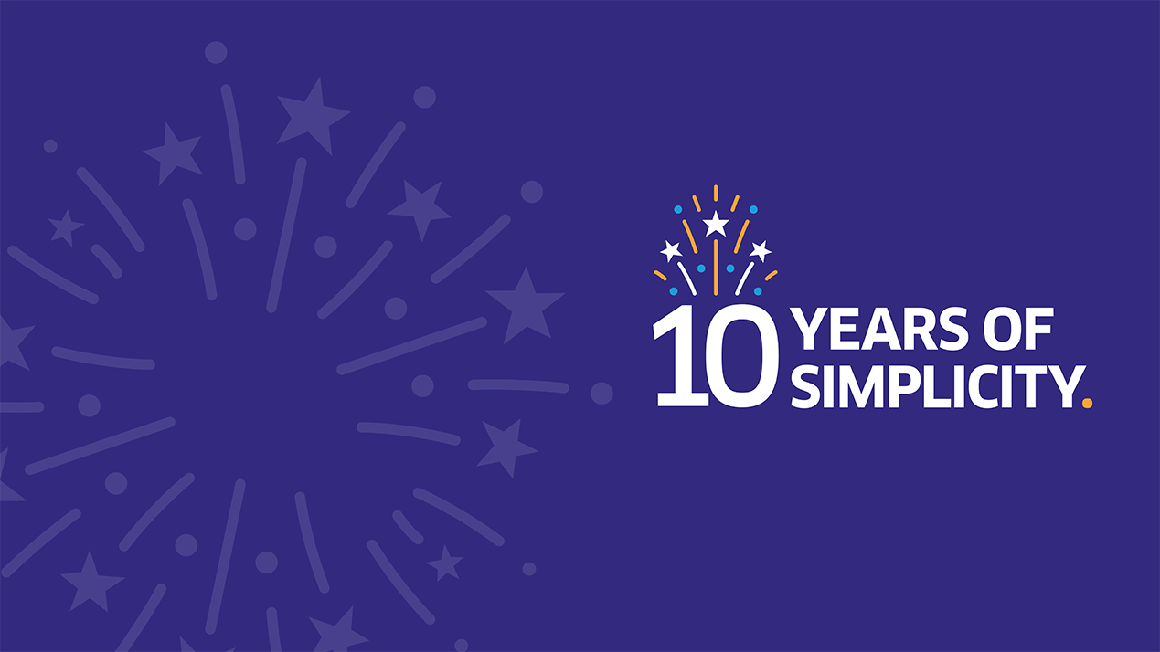 10 Years of Simplicity Banner